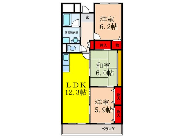 サニ－ウェル南茨木の物件間取画像